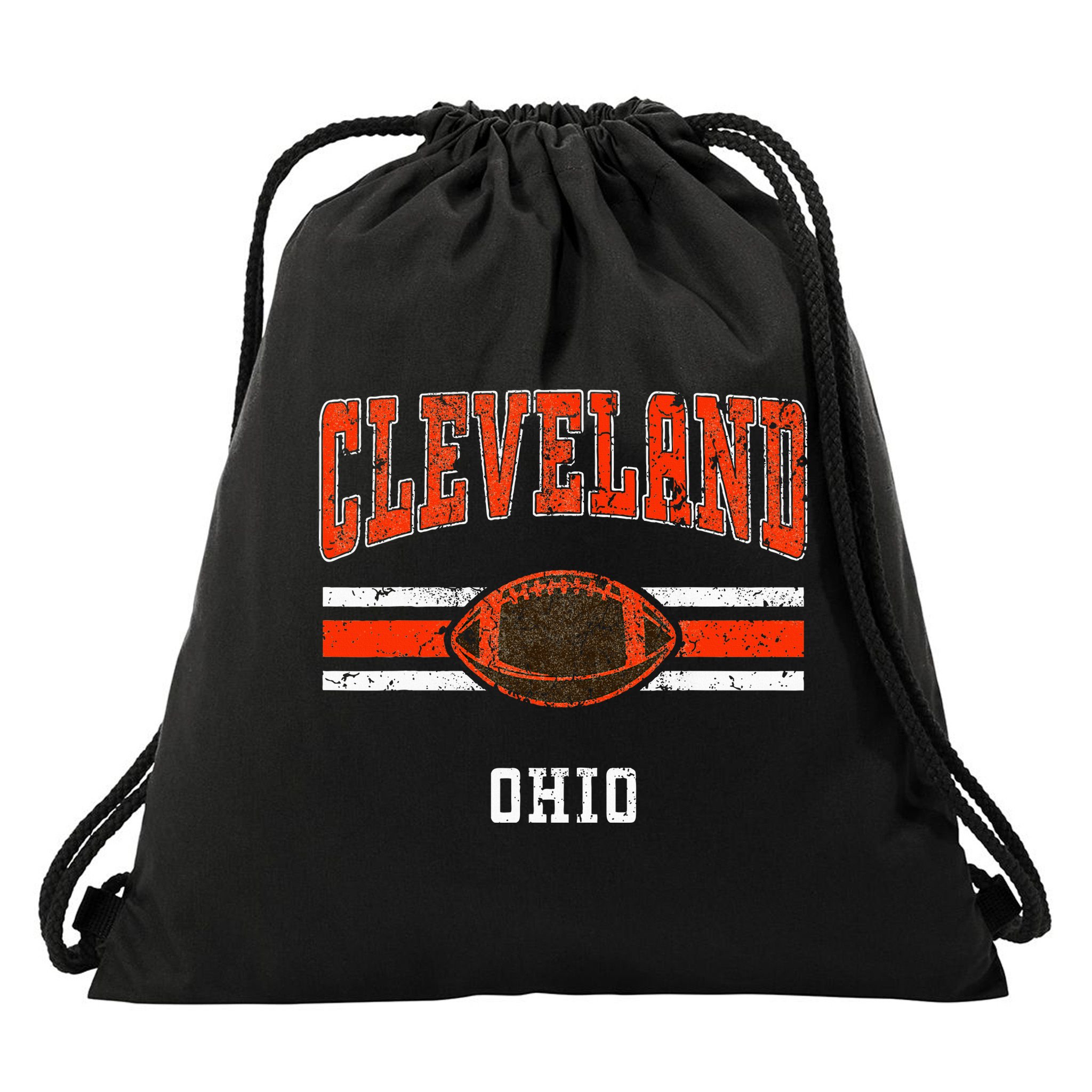 Cleveland Retro Vintage Classic Ohio Drawstring Bag