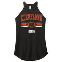 Cleveland Retro Vintage Classic Ohio Women’s Perfect Tri Rocker Tank