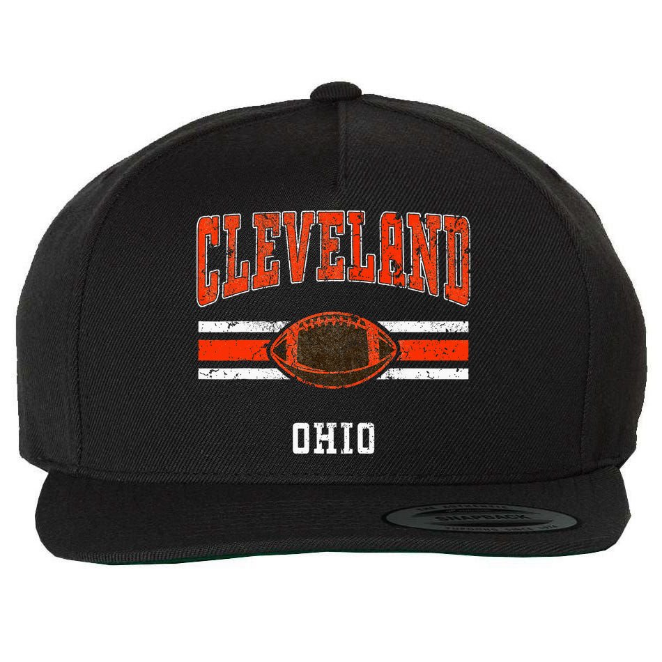 Cleveland Retro Vintage Classic Ohio Wool Snapback Cap