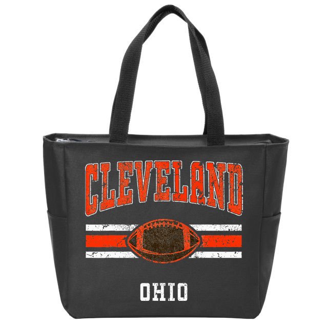 Cleveland Retro Vintage Classic Ohio Zip Tote Bag