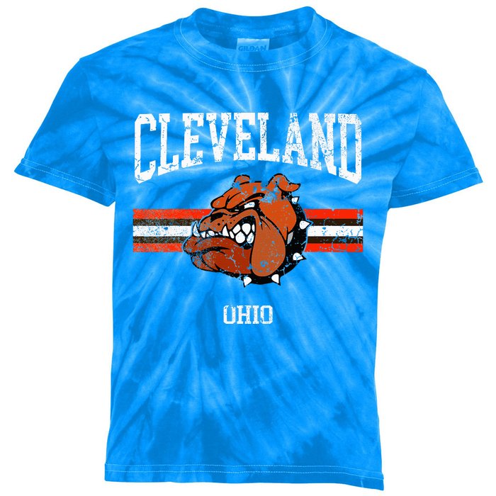 Cleveland Retro Vintage Classic Ohio Kids Tie-Dye T-Shirt