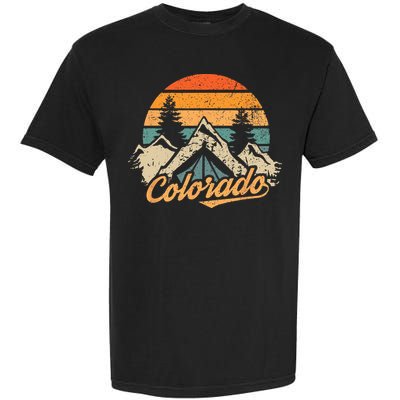 Colorado Retro Vintage Mountains Nature Hiking Garment-Dyed Heavyweight T-Shirt