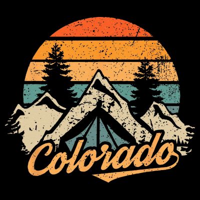 Colorado Retro Vintage Mountains Nature Hiking T-Shirt