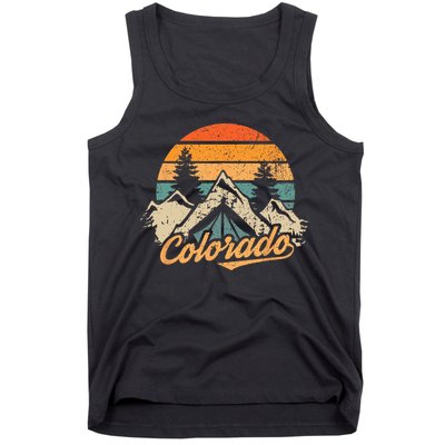 Colorado Retro Vintage Mountains Nature Hiking Tank Top
