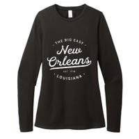 Classic Retro Vintage New Orleans Louisiana Big Easy NOLA Womens CVC Long Sleeve Shirt