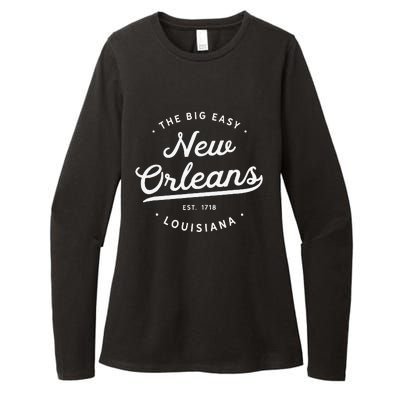 Classic Retro Vintage New Orleans Louisiana Big Easy NOLA Womens CVC Long Sleeve Shirt