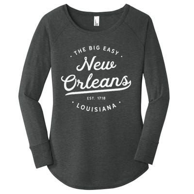 Classic Retro Vintage New Orleans Louisiana Big Easy NOLA Women's Perfect Tri Tunic Long Sleeve Shirt