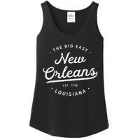 Classic Retro Vintage New Orleans Louisiana Big Easy NOLA Ladies Essential Tank