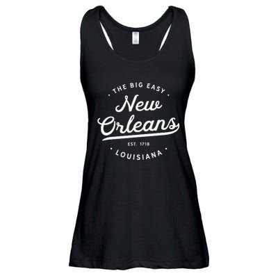 Classic Retro Vintage New Orleans Louisiana Big Easy NOLA Ladies Essential Flowy Tank