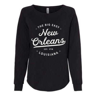 Classic Retro Vintage New Orleans Louisiana Big Easy NOLA Womens California Wash Sweatshirt