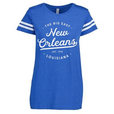 Classic Retro Vintage New Orleans Louisiana Big Easy NOLA Enza Ladies Jersey Football T-Shirt