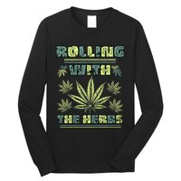 Cool Retro Vintage Style 420 Weed Marijuana Stoner Long Sleeve Shirt