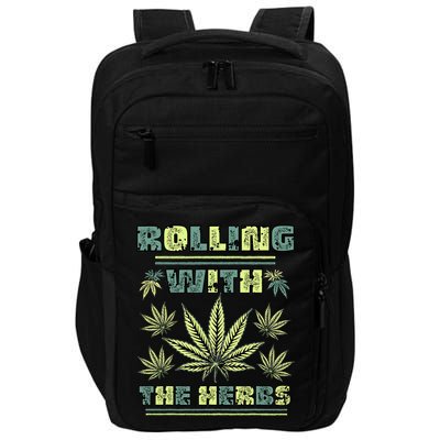 Cool Retro Vintage Style 420 Weed Marijuana Stoner Impact Tech Backpack