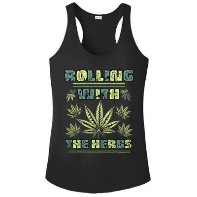 Cool Retro Vintage Style 420 Weed Marijuana Stoner Ladies PosiCharge Competitor Racerback Tank