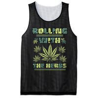 Cool Retro Vintage Style 420 Weed Marijuana Stoner Mesh Reversible Basketball Jersey Tank