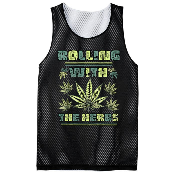 Cool Retro Vintage Style 420 Weed Marijuana Stoner Mesh Reversible Basketball Jersey Tank