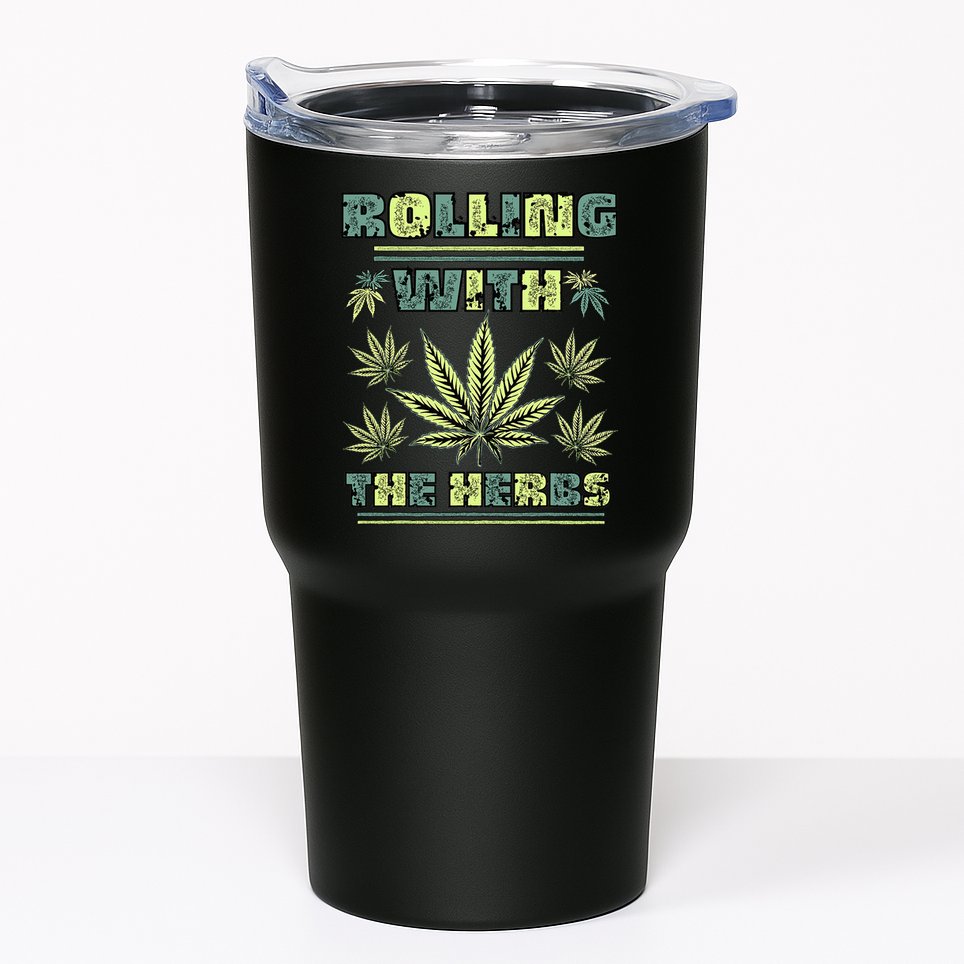 Cool Retro Vintage Style 420 Weed Marijuana Stoner Tumbler