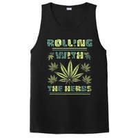 Cool Retro Vintage Style 420 Weed Marijuana Stoner PosiCharge Competitor Tank