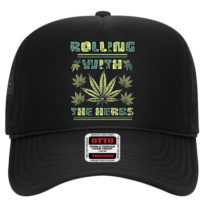 Cool Retro Vintage Style 420 Weed Marijuana Stoner Trucker Hat