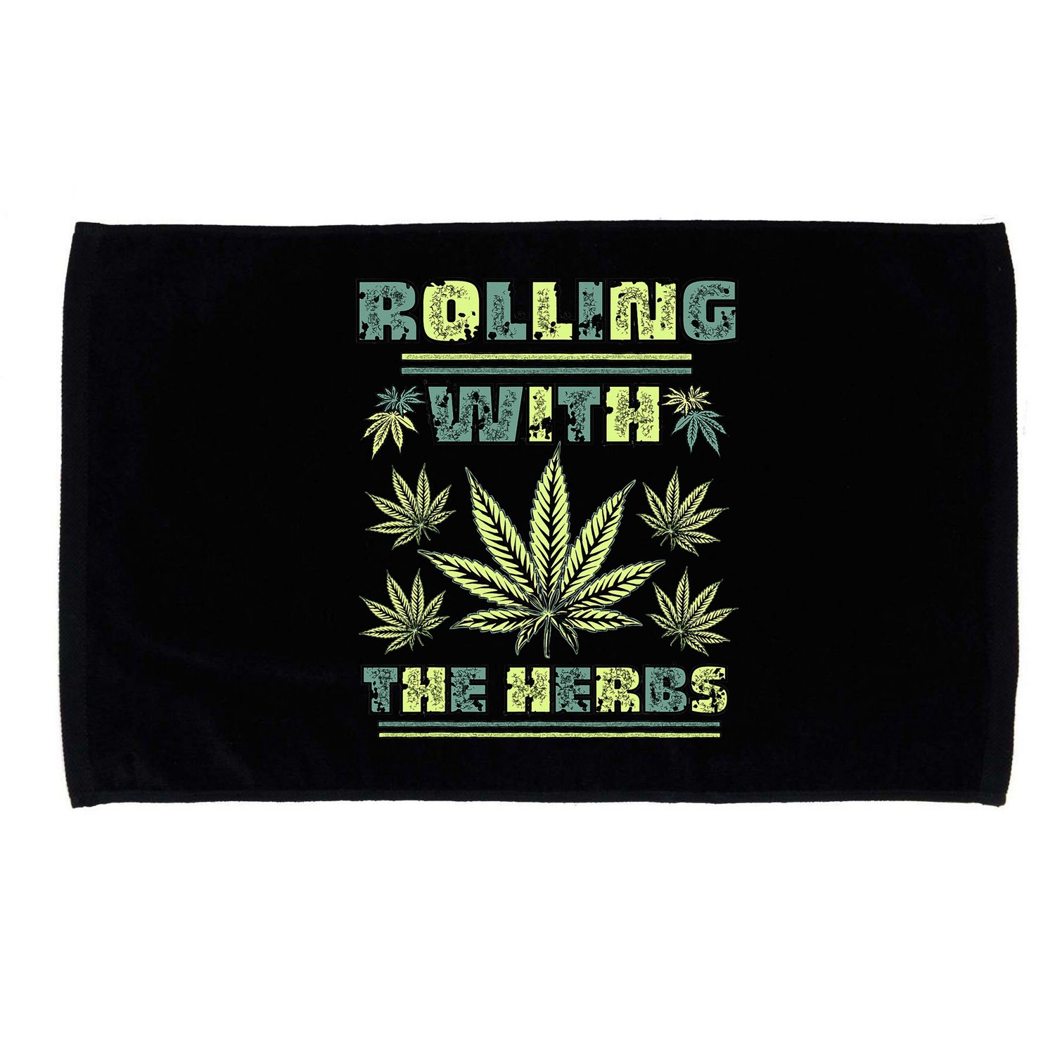 Cool Retro Vintage Style 420 Weed Marijuana Stoner Microfiber Hand Towel