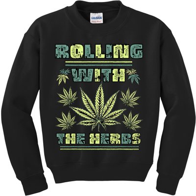 Cool Retro Vintage Style 420 Weed Marijuana Stoner Kids Sweatshirt