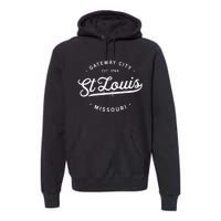 Classic Retro Vintage St Louis Missouri Usa Novelty Souvenir Premium Hoodie