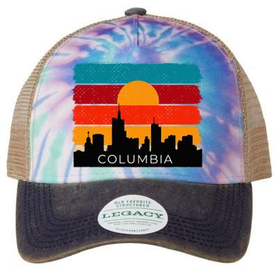 Columbia Retro Vintage American Usa Distressed Legacy Tie Dye Trucker Hat