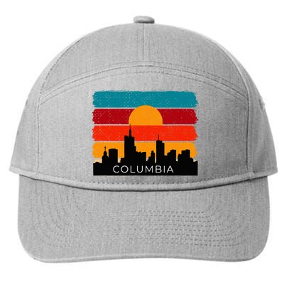 Columbia Retro Vintage American Usa Distressed 7-Panel Snapback Hat