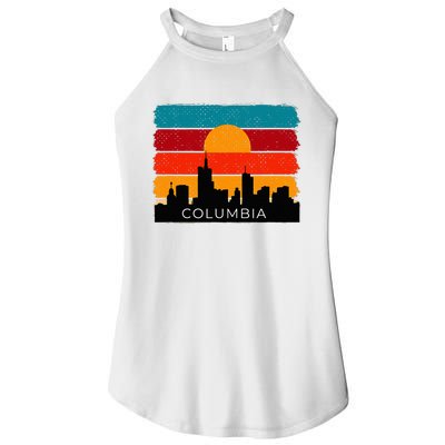 Columbia Retro Vintage American Usa Distressed Women’s Perfect Tri Rocker Tank