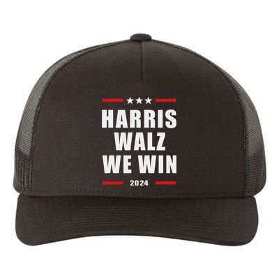 Classic Retro Vote For Harris Walz We Win 2024 Election Yupoong Adult 5-Panel Trucker Hat