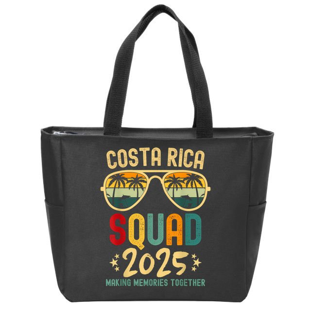 Costa Rica Vacation Squad 2025 Family Vacation Trip Matching Zip Tote Bag