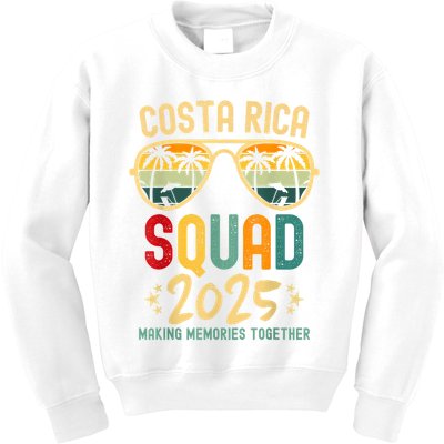 Costa Rica Vacation Squad 2025 Family Vacation Trip Matching Kids Sweatshirt
