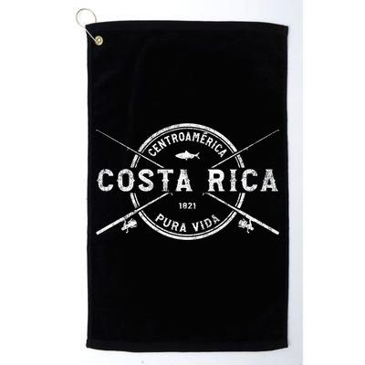 Costa Rica Vintage Crossed Fishing Rods Great Gift Golf Towel