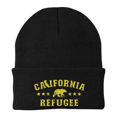 California Refugee Vintage Distressed Political Meme Beanie