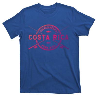 Costa Rica Vintage Crossed Fishing Rods Great Gift T-Shirt