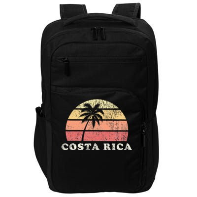 Costa Rica Vintage 70s Retro Throwback Design Impact Tech Backpack