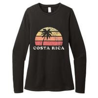 Costa Rica Vintage 70s Retro Throwback Design Womens CVC Long Sleeve Shirt