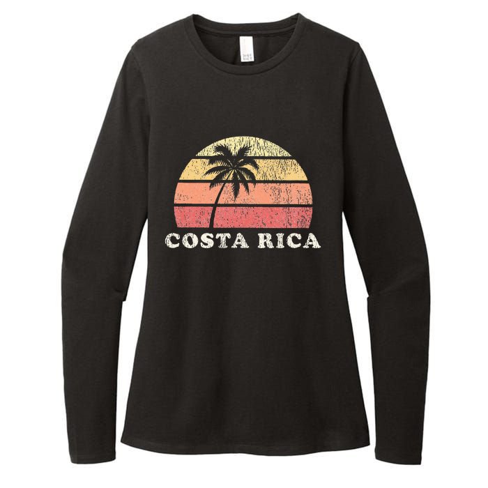 Costa Rica Vintage 70s Retro Throwback Design Womens CVC Long Sleeve Shirt