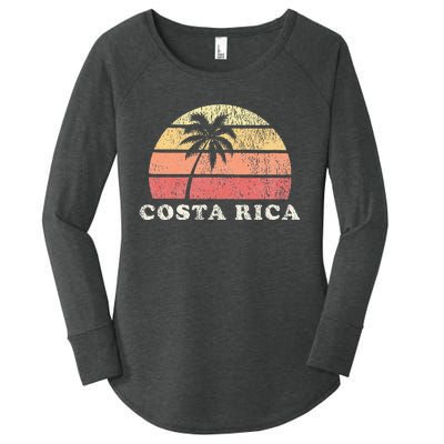 Costa Rica Vintage 70s Retro Throwback Design Women's Perfect Tri Tunic Long Sleeve Shirt