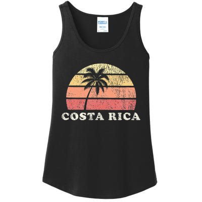 Costa Rica Vintage 70s Retro Throwback Design Ladies Essential Tank