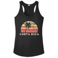 Costa Rica Vintage 70s Retro Throwback Design Ladies PosiCharge Competitor Racerback Tank