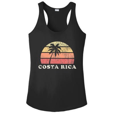 Costa Rica Vintage 70s Retro Throwback Design Ladies PosiCharge Competitor Racerback Tank