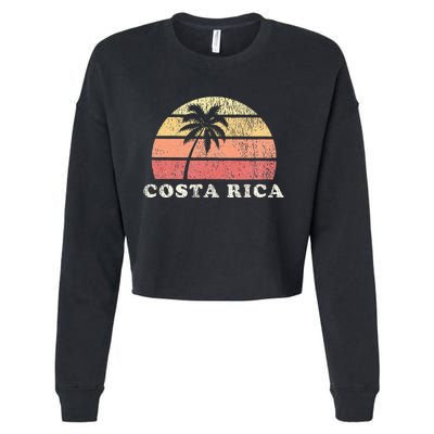 Costa Rica Vintage 70s Retro Throwback Design Cropped Pullover Crew