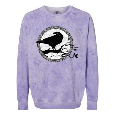 Celtic Raven Viking Wisdom Tattoo Art Colorblast Crewneck Sweatshirt