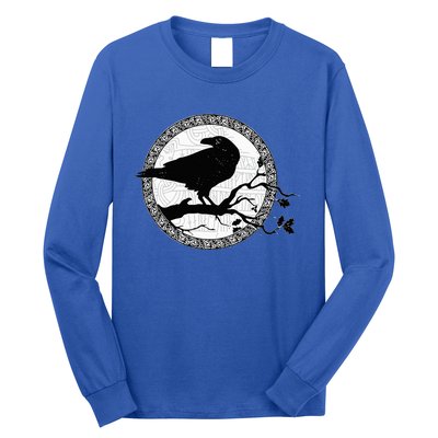 Celtic Raven Viking Wisdom Tattoo Art Long Sleeve Shirt