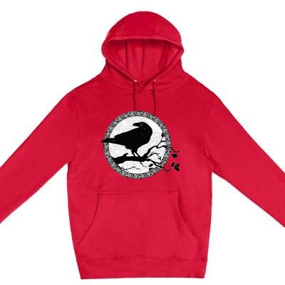 Celtic Raven Viking Wisdom Tattoo Art Premium Pullover Hoodie