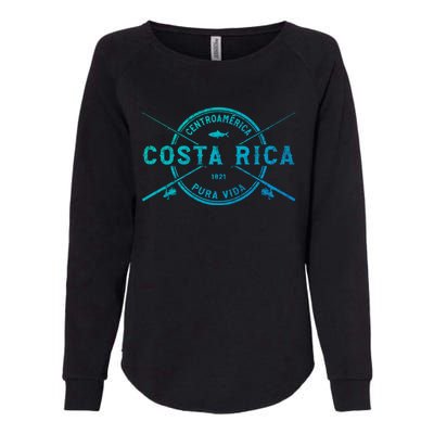 Costa Rica Vintage Crossed Fishing Rods Great Gift Womens California Wash Sweatshirt