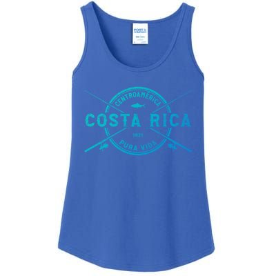 Costa Rica Vintage Crossed Fishing Rods Great Gift Ladies Essential Tank