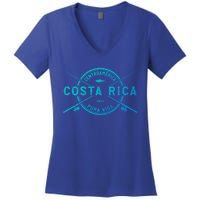 Costa Rica Vintage Crossed Fishing Rods Great Gift Women's V-Neck T-Shirt