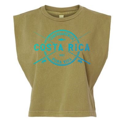 Costa Rica Vintage Crossed Fishing Rods Great Gift Garment-Dyed Women's Muscle Tee